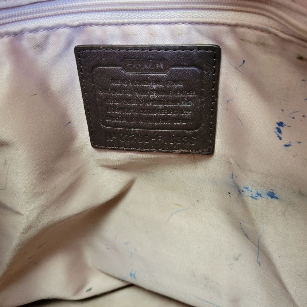 Coach Brown Leather Purse Tote Y2K - Picture 4 of 8